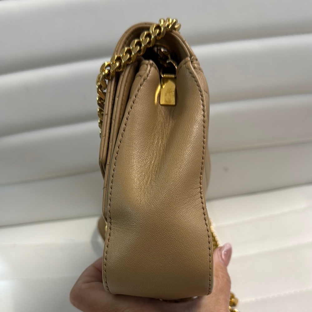 Saint Laurent Beige Quilted Crossbody Bag - Picture 8 of 8